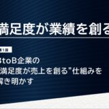 戦略的満足度調査ウェビナー（第1部）  「BtoB企業の“満足度が売上を創る”仕組みを解き明かす」
