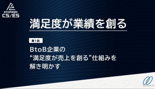 戦略的満足度調査ウェビナー（第1部）  「BtoB企業の“満足度が売上を創る”仕組みを解き明かす」