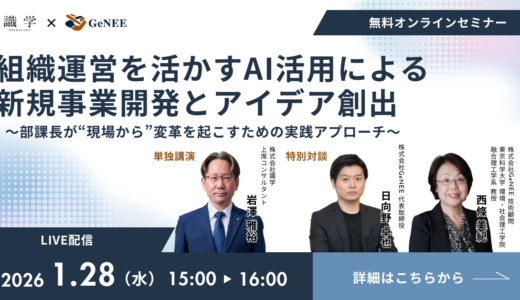 新規事業は「組織」で決まる ― 識学 × AIで再現性ある成長モデルを学ぶ ―