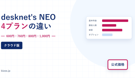 desknet's NEO クラウド版の料金と条件｜600円・760円・800円・1,000円の4プランと、混在できない制約【2026年】