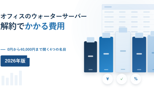 オフィスのウォーターサーバーを解約するとき｜費用が出る4つの場面と、0円〜40,000円の差【2026年】