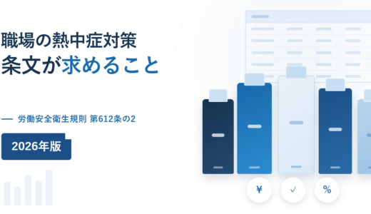 職場の熱中症対策として会社が決めておくこと｜条文が求めるのは報告体制と手順の周知【2026年】