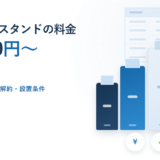 ウォータースタンドの料金を示すイメージ。月2,530円からの見出しと、機種別の料金・解約・設置条件という副題、複数のウォーターサーバーが並んでいる