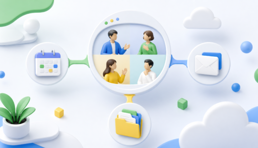ブラウザ中心のWeb会議を表すGoogle Meet詳細ページ専用イメージ