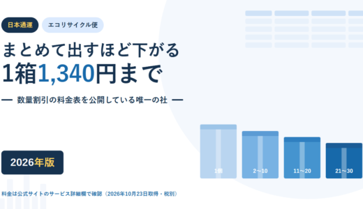 日本通運 エコリサイクル便の料金｜数量割引で1箱1,340円まで下がる段階料金を読み解く【2026年】