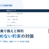 ECサイトの乗り換えと解約｜契約期間・返金・データ移行を5サービスの公式記載で比較【2026年】