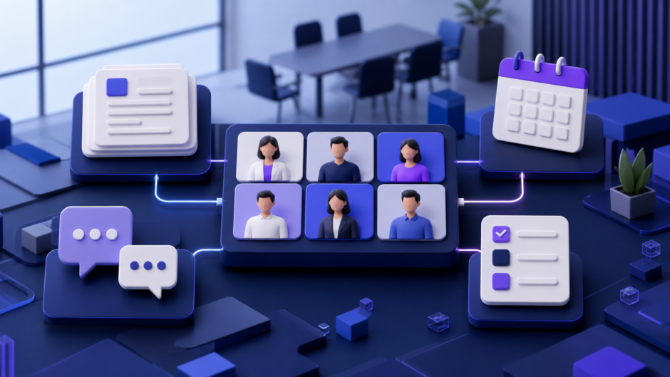 会議と共同作業を表すTeams詳細ページ専用イメージ