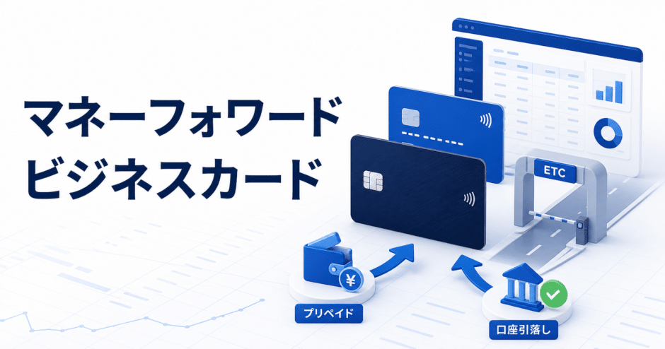 マネーフォワード ビジネスカードのプリペイド・口座引落・ETC・会計連携を示すアイキャッチ